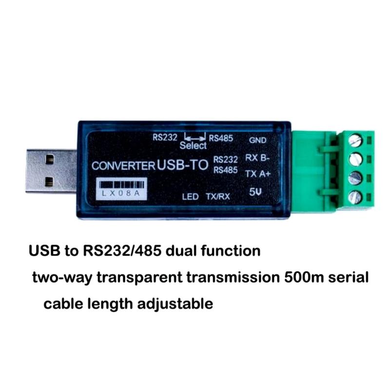 High Speed USB RS485 RS232 Converter Support 115200bps Baud Rate Industrial Grade USB To Serial Converter for Automation
