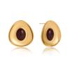 Resin Titanium Steel Stud Earrings Light Luxury High-end Earrings Do Not Fade Stainless Steel