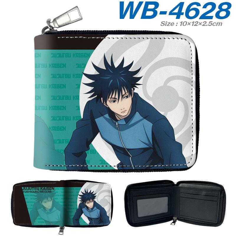 Jujutsu Kaisen Short Wallet Anime Cartoon Leather Bifold Card Holder Coin Purse for Students Men Women