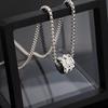 Lucky Bead Necklace: Men's Titanium Steel Lightweight Luxury Collarbone Chain with Hip Hop Flair