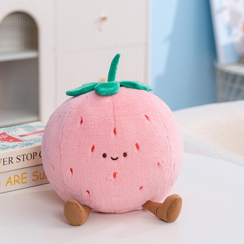 

ins fruit and vegetable throw pillow plush toy doll cute strawberry pineapple doll sofa pillow home ornament 30cm