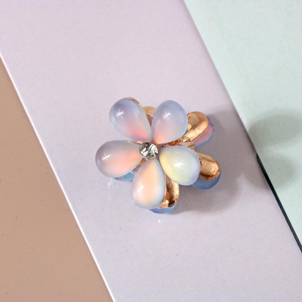 Korean Cute Pearl Floral Cat's Eye Hair Claw Clip