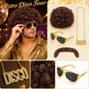 Costume Brown Glasses Necklace Set for Halloween Party