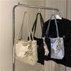 New large-capacity bag women's casual foreign-style canvas shoulder bag high-end class commuter tote bag