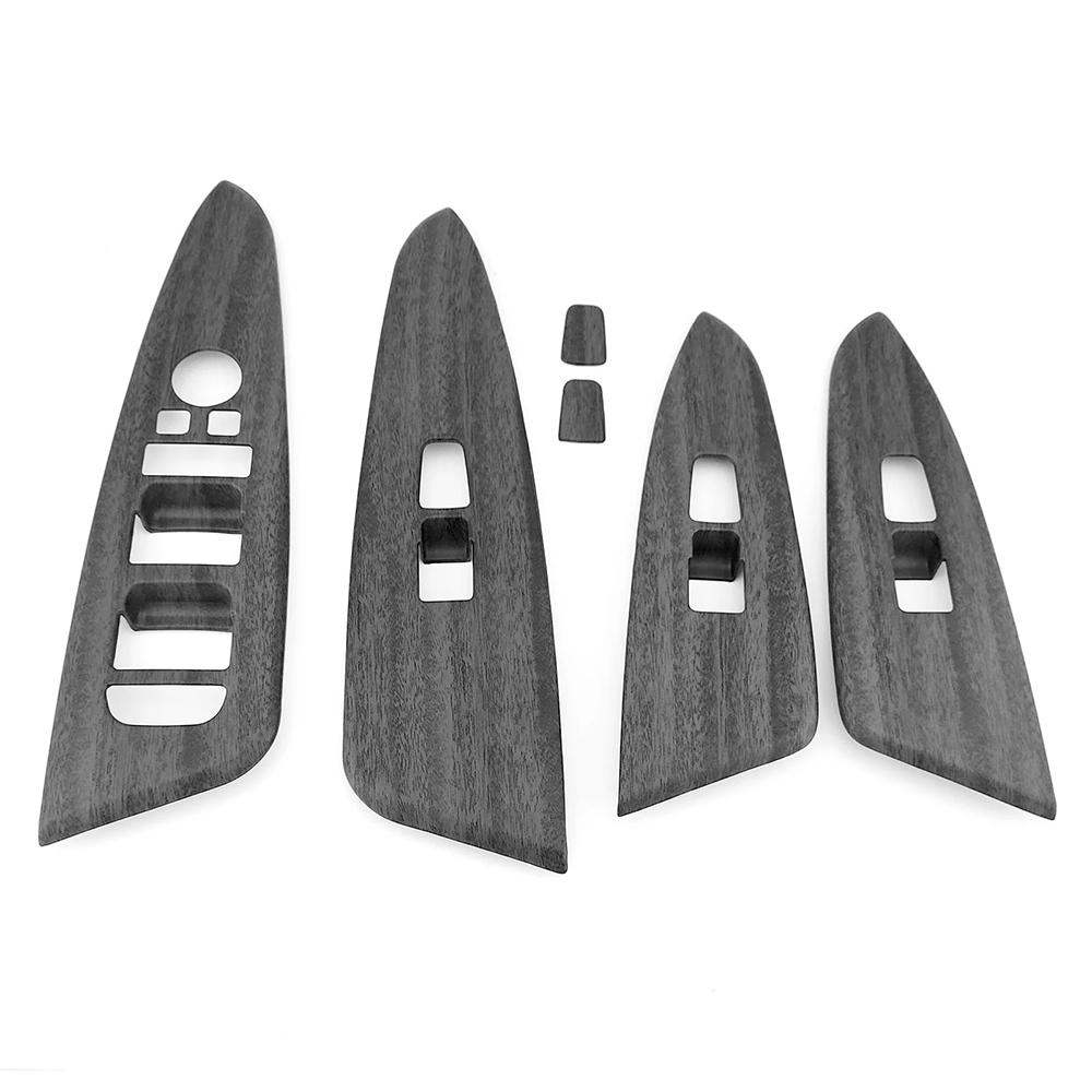 Wood Grain Door Armrest Cover Panel Window Glass Lift Switch Button Trim Frame For Kia Sportage NQ5   2024 2025 LHD Wood Grain