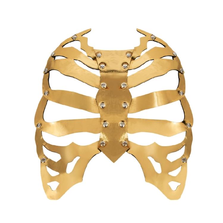 

Detailed Skeletal Handmade Jewelry Breathable Leather Wristband Suitable For Cosplay Halloween And Dark Fashion Collector
