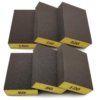 60 80 120 180 240 320 Coarse Medium Fine Grit Sanding Block, Sander Sponges for Drywall Metal, Sandpaper Sponge Sanding Blocks for Wood 6 Pcs