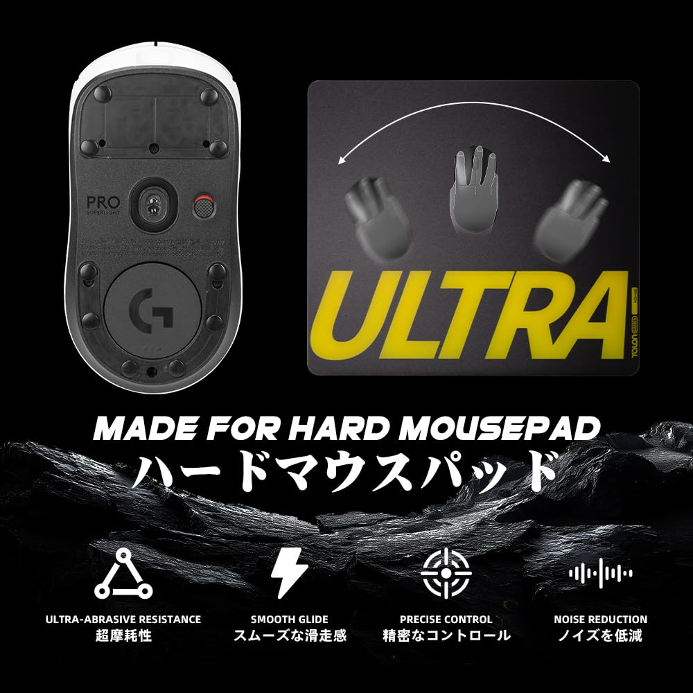 TALONGAMES UHMW-PE Mouse Soles, 6mm Round, 48-Piece Set, Universal, Ultra-Durable, Wear-Resistant, Low-Noise Mouse Skates for Gaming Mice (Black