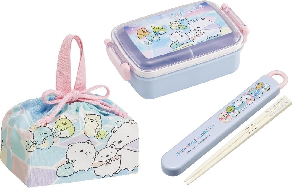 

Skater Sumikko Gurashi 25 Polar Hometown Antibacterial Dishwasher Safe Soft Lid Tight Lunch Square 450ml Lunch Chopsticks and Chopstick Case Lunch синий