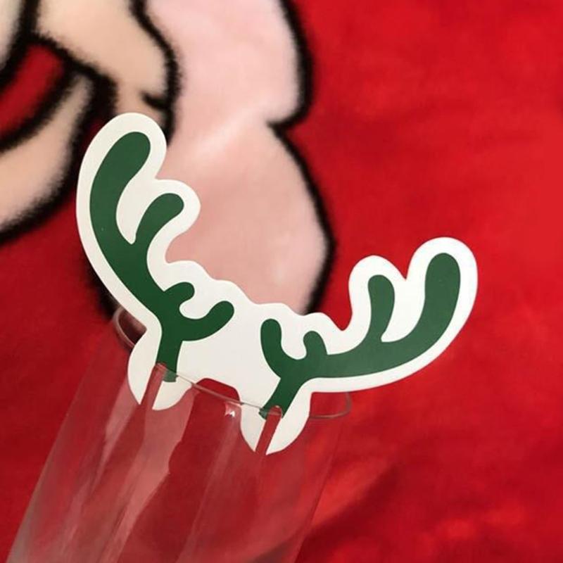 Christmas Wine Cup Cards Set of 80 Santa Snowman Winter Themed Party