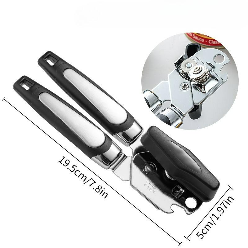 Stainless steel can opener, canning tool, manual three-in-one multi-functional beer opener
