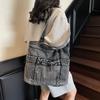 Denim Tasche Damen Pendler Große Kapazität Achseltasche Tragetasche Schultertasche