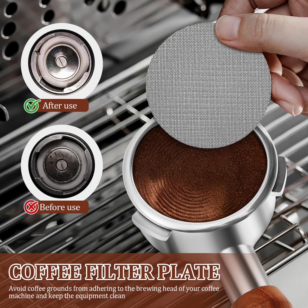 Coffee Bottomless Portafilter 58MM for 4700 Gense/5700 Gense/5700 Pro Espresso Portafilter with Filter Basket Espresso Accessory