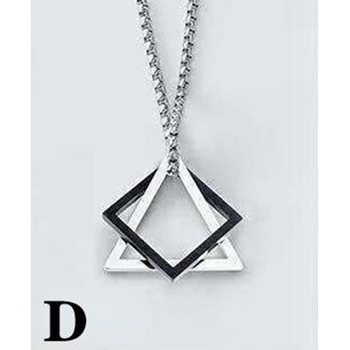 

1шт геометрия переплетение квадратный треугольник мужской кулон для мужчин нержавеющая сталь современный модный геометрический штабелируемый уличный стиль ожерелье LXY D