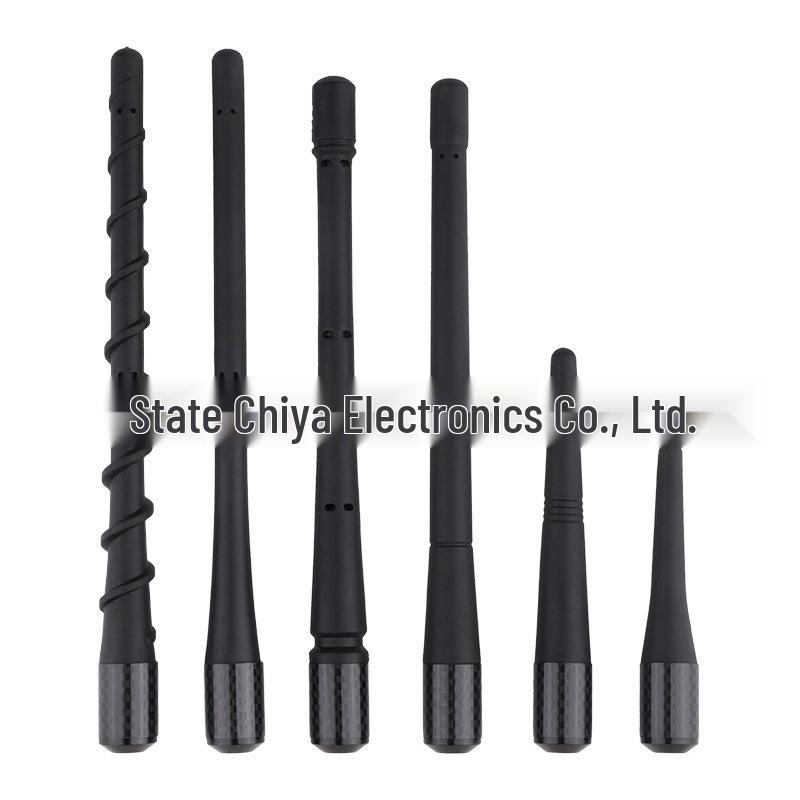 Antenna Radio per Auto in Fibra di Carbonio, AM/FM, Spirale 18cm, Universale, Segnale Forte, Design Elegante