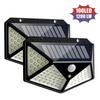 Decorazione Giardino Luci Solari Esterno 100 LED Lampada da Parete Luci Sensore di Movimento PIR Impermeabile Luce Solare Stradale Portico Cortile Garage