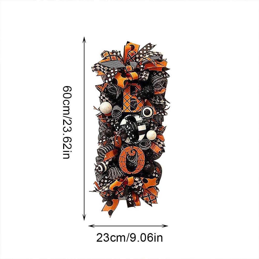 Halloween Wreath Fall Wreath Spooky Boo Halloween Wreath Door Hanging Ornaments Halloween Decoration for Front Door Home Window