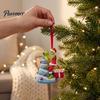 Christmas Tree Hanging Ornaments Green Elf Ornament, Flat Acrylic Pendant Decorative Charms for Holiday Gifts Car Mirror Backpack, Festive Decorations