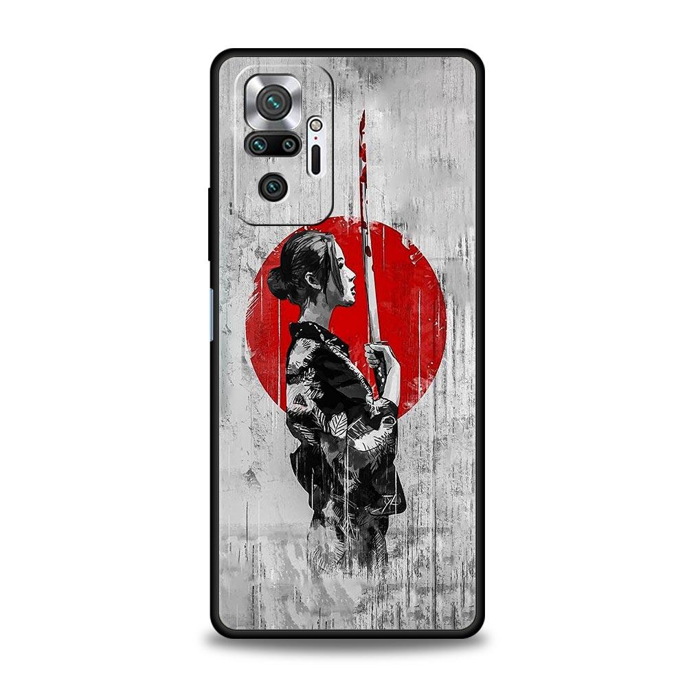 Japanese Bushido Samurai Phone Case For Xiaomi Redmi Note 15 14 13 12 5G 11 10 Pro Plus 4G 9S 14C 13C 12C 10C Soft TPU Cover