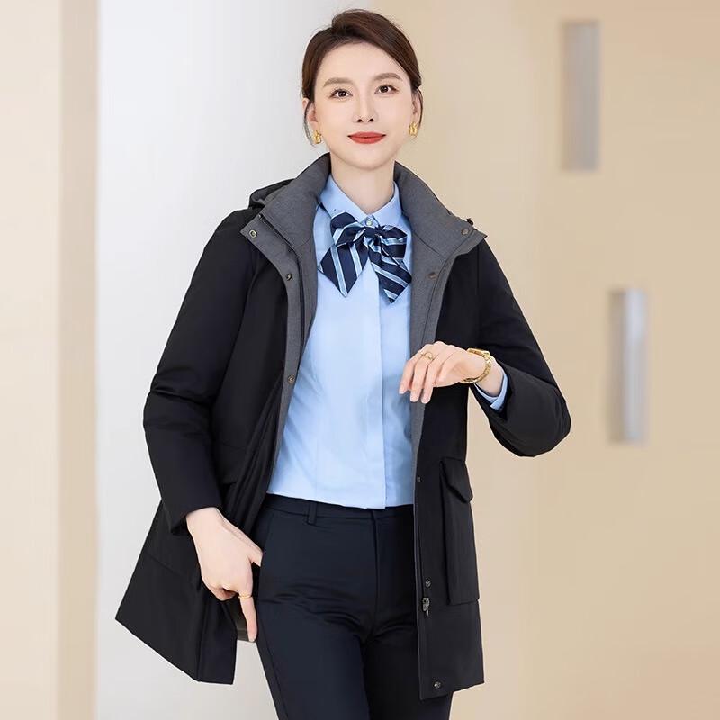 Teluoman Unisex Mid-Length Professional Down Jacket