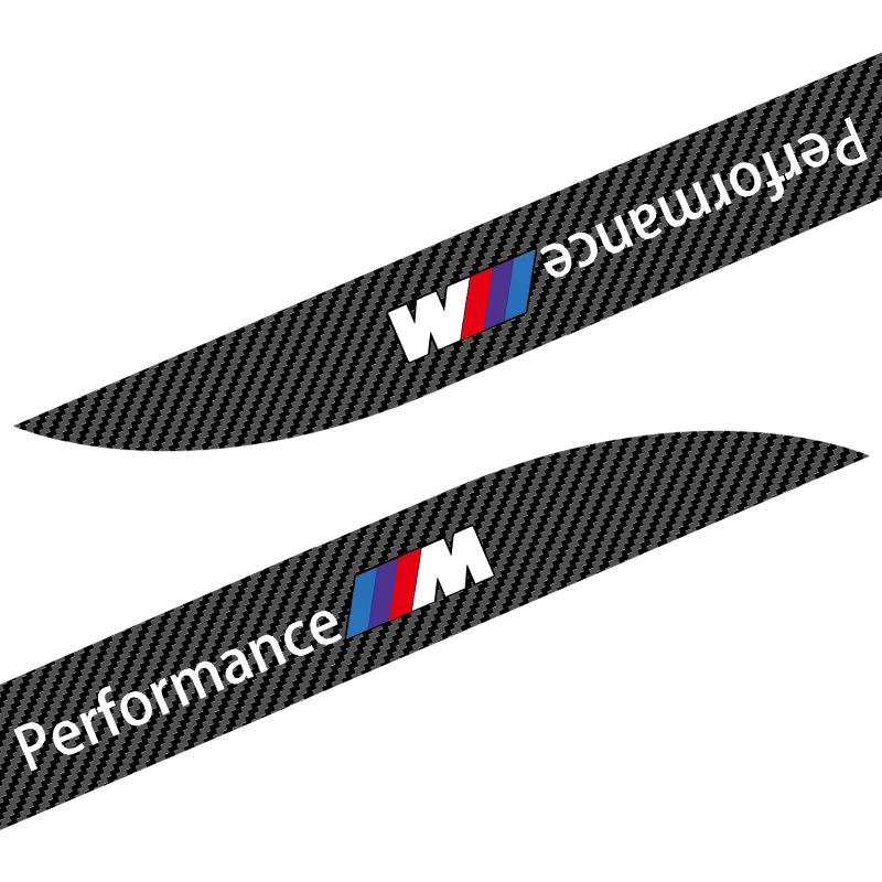 2 Adet Karbon Araba Kapısı Yan Etek Eşik Şerit Etiketi Çizilmez Yenileme etiketi BMW M E34 E36 E60 E90 E46 E39 E70 F10 F20 F30 X5 X6 X1 M3 M5 M6 E71 için