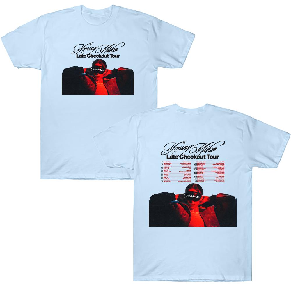 Young Miko Late Checkout Tour T-shirts Hip Hop Style Tee Casual Short Sleeve Top Street Style Women Cotton Tee