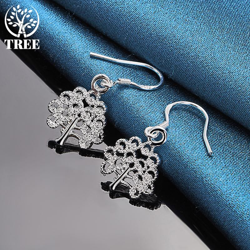 925 Sterling Silver náušnice Tree Drop Náušnice Šperky