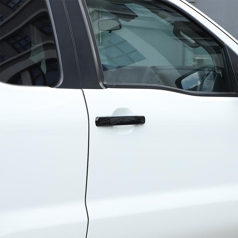 4x ABS plastic carbon fiber Door handle Protective covering Cover Trim Suitable for Nissan Navara D40 Frontier 2005-2015 -