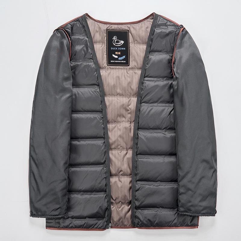 Winter Thick Double-sided Woolen Coat for Middle-aged Men, Wool Coat, Down Dad Outfit, Medium-length Cashmere Windbreaker for Men