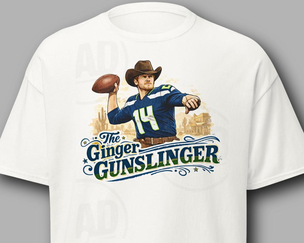 Sam Darnold Shirt Ginger Gunslinger TShirt #14 Seattle Football Seahawks shirt Unisex T-Shirt XXXL