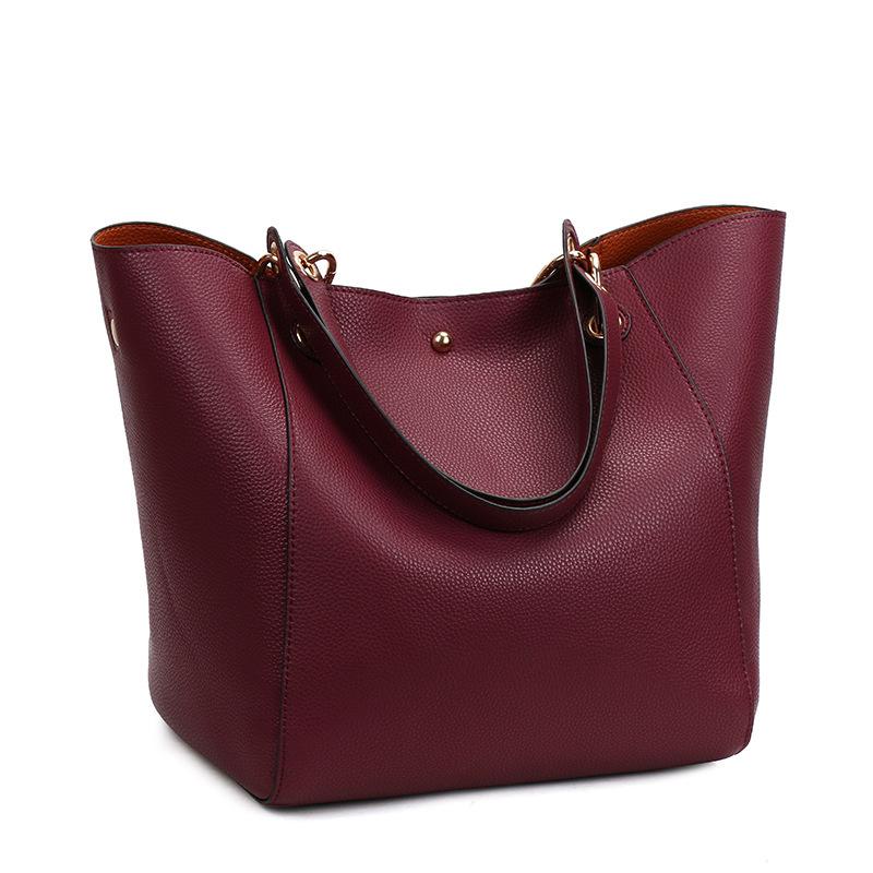 Borsa a Tote Trendy da Donna 2020 a Grande Capacità con Fibbia Magnetica per Mamma e Bambino