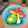 1pc Frog Mushroom Round Chair Mat Office Area Rug - Non-Slip, Floor Mat for Office, Bedroom, Ideal Home Decor Gift P0105062