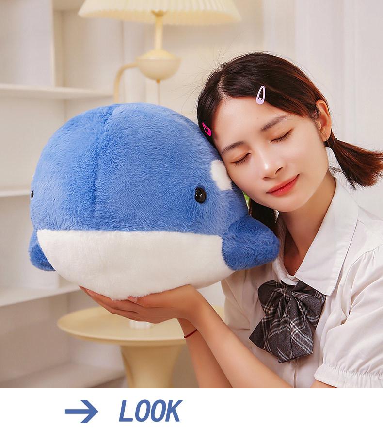 Cute Orca Baby Plush Toy - Cartoon Whale Stuffed Animal Pillow Doll