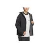 adidas Sportswear Tech Rain Loose Fit Water Repellent Windproof Hooded Full Zip Jacket Men Black JI8669