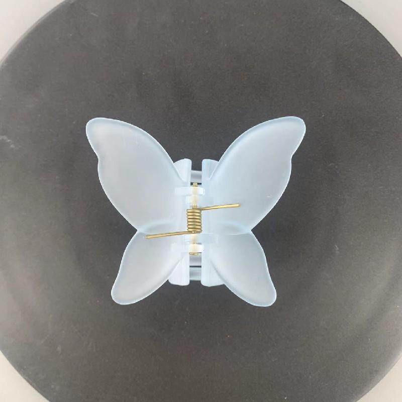 Pinza per Capelli a Forma di Farfalla Trasparente Satinata per Donna - Accessorio per Capelli di Nicchia Trendy