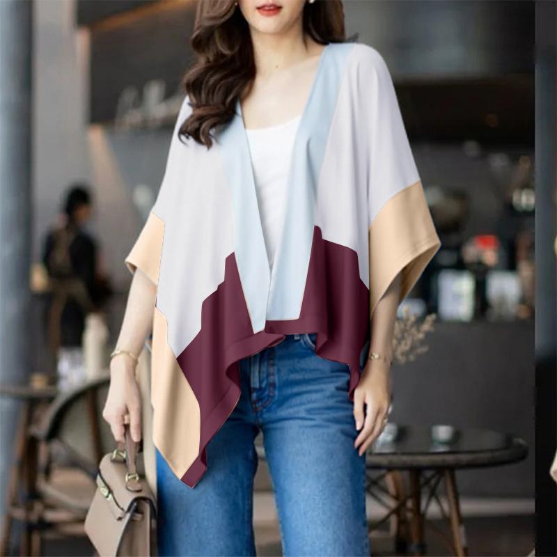 ZANZEA Womens Casual Batwing Sleeve Loose Cardigan Cover Up Blouse