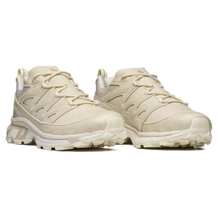 Salomon Xt-6 Leather Lace-Up Comfortable Versatile Durable Breathable Lightweight Low-Top Outdoor Functional Shoes Unisex Shoes Vanilla 472948