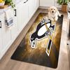 Flannel Kitchen Mat Pittsburgh Penguins Soft Area Rug Non Slip Floor Carpet Home Decoration
