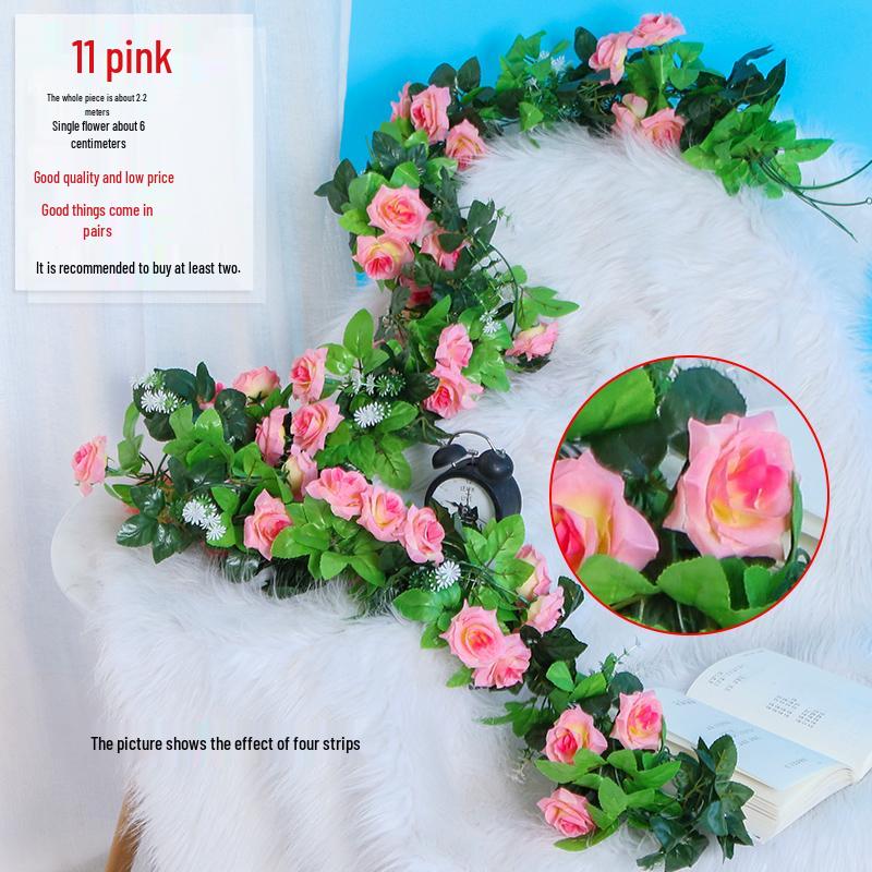 Artificial Rose Vine Hanging Basket and Arch Decoration