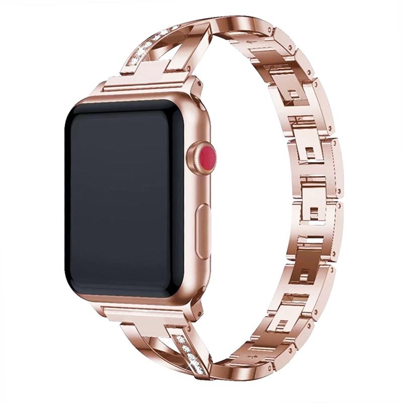 Gioielli braccialetto in metallo in acciaio inox per Apple Watch Series 5 4  3 2 1 38MM 42MM Strap per Iwatch 5 40MM 44MM Accessori acquista in modo  economico — spedizione gratuita, recensioni reali con foto — Joom