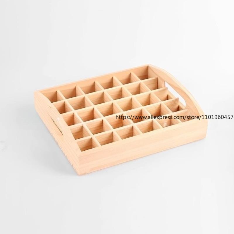 Solid Wood Gift Box Essential Oil Box Wooden 15ML Packaging Basket Style Essential Oil Tray