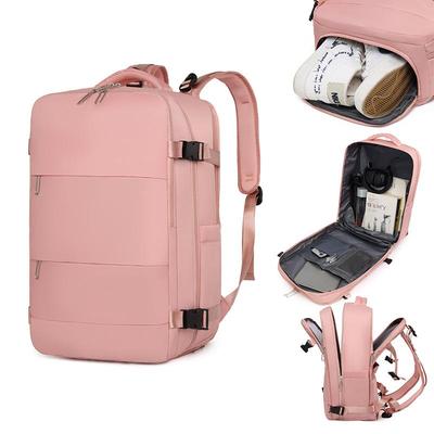 Zaino per laptop da donna, 15,6 pollici, per ragazze adolescenti, con ricarica USB, zaino per la scuola, borsa per scarpe indipendente, zaino da viaggio, zaino per esterni