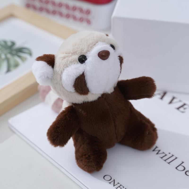 

Adorable Plush Raccoon Keychain Cute Soft Stuffed Animal Bag Charm For Girls сірий