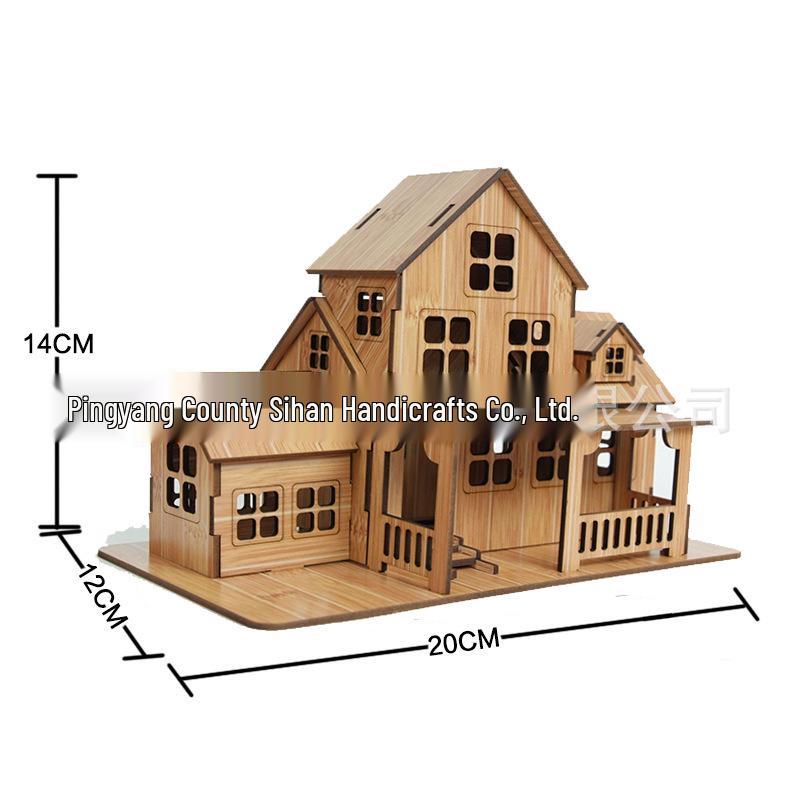 3D Wooden DIY House Model Puzzle