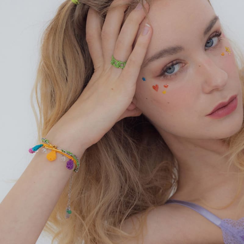 MERRYMOTIVE Colorful Crochet Knitted Bracelet