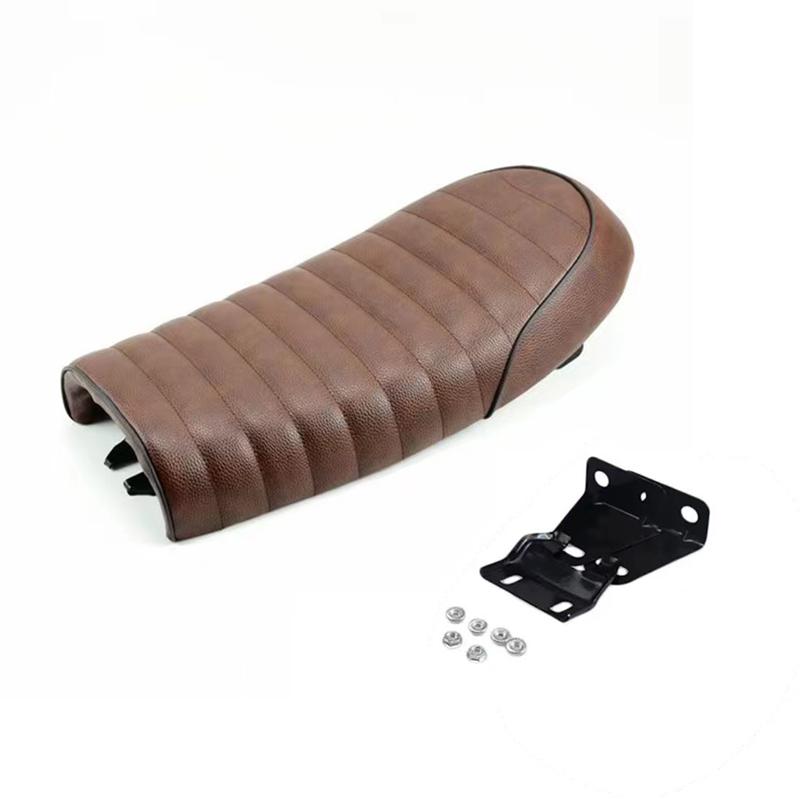 

Motorcycle Cafe Flat for SEAT Vintage Comfortable Cushion Replacement for CG125 MotorbikeHonda коричневий