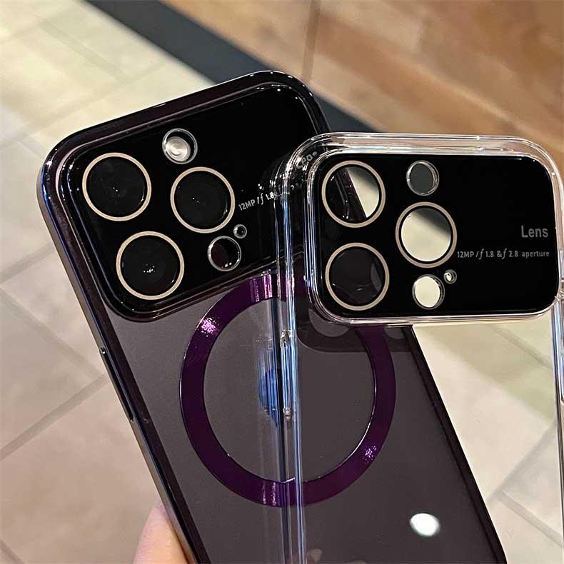 Magnetic Large Window Goggle Case for iPhone11ProMax Mobile Phone Case Apple 11 Electroplated Transparent Protective Case