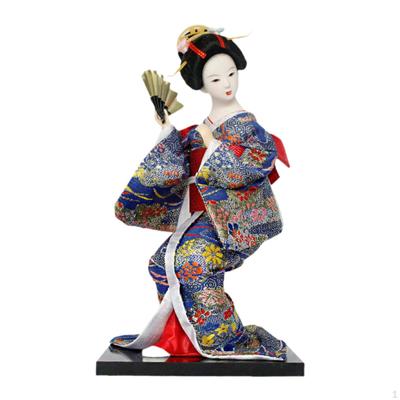 Figura asiática kabuki, escultura de menina quimono japonesa, presente artesanal, boneca japonesa para banheiro