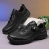 Large Size Rotating Buckle Hiking Shoes Men's Free Shoelaces Breathable Travel Leisure Hiking Shoes