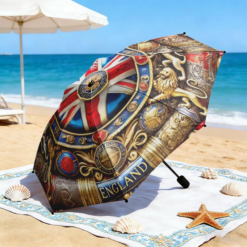 1 pz Impero Britannico Londra Inghilterra Ombrello Portatile Pieghevole Struttura a Ossa Forate Telaio in Ferro Ombrello da Esterno per la Casa